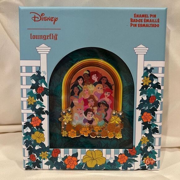 Loungefly X Disney Princesses Floral Large Limited Edition 1000!! Enamel Pin NWT - Picture 1 of 3